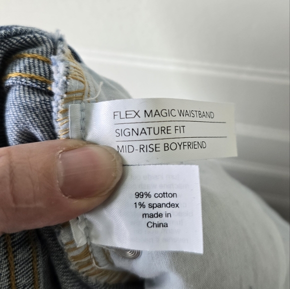 Lane Bryant Signature Fit Mid Rise Boyfriend Jeans Light Wash 16 - Picture 6 of 7